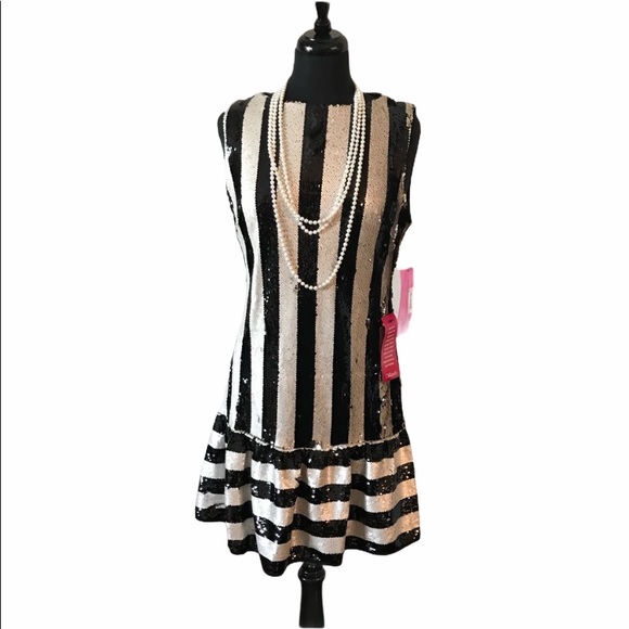 ⚡️Flash Sale⚡️ 🌟HP🌟Betsey Johnson Sequin Striped Dress - Picture 1 of 7